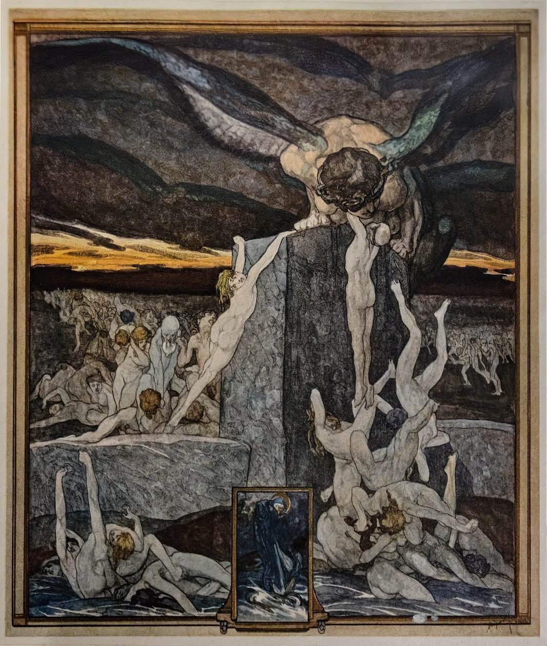 The Simoniacs, Peklo, canto XIX od Franz von Bayros (1866 1924)