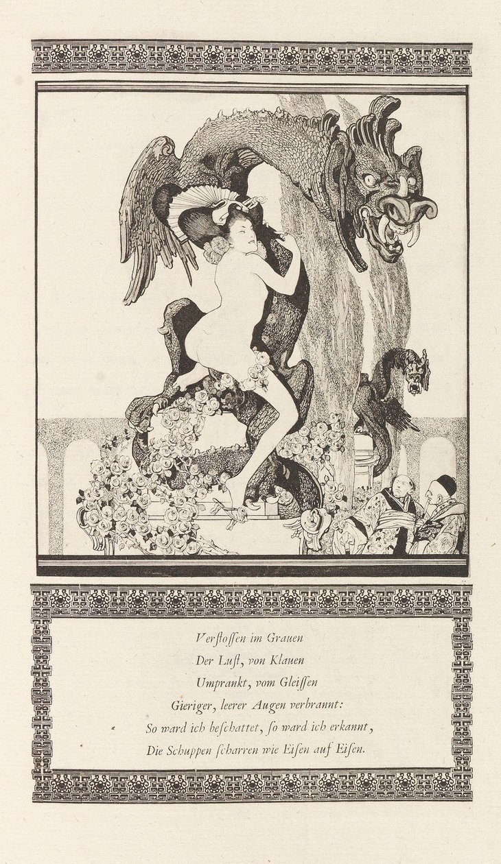 Ilustrace pro Krásná dívka od Paa od Otto Julia Bierbauma, 1909-1910. od Franz von Bayros