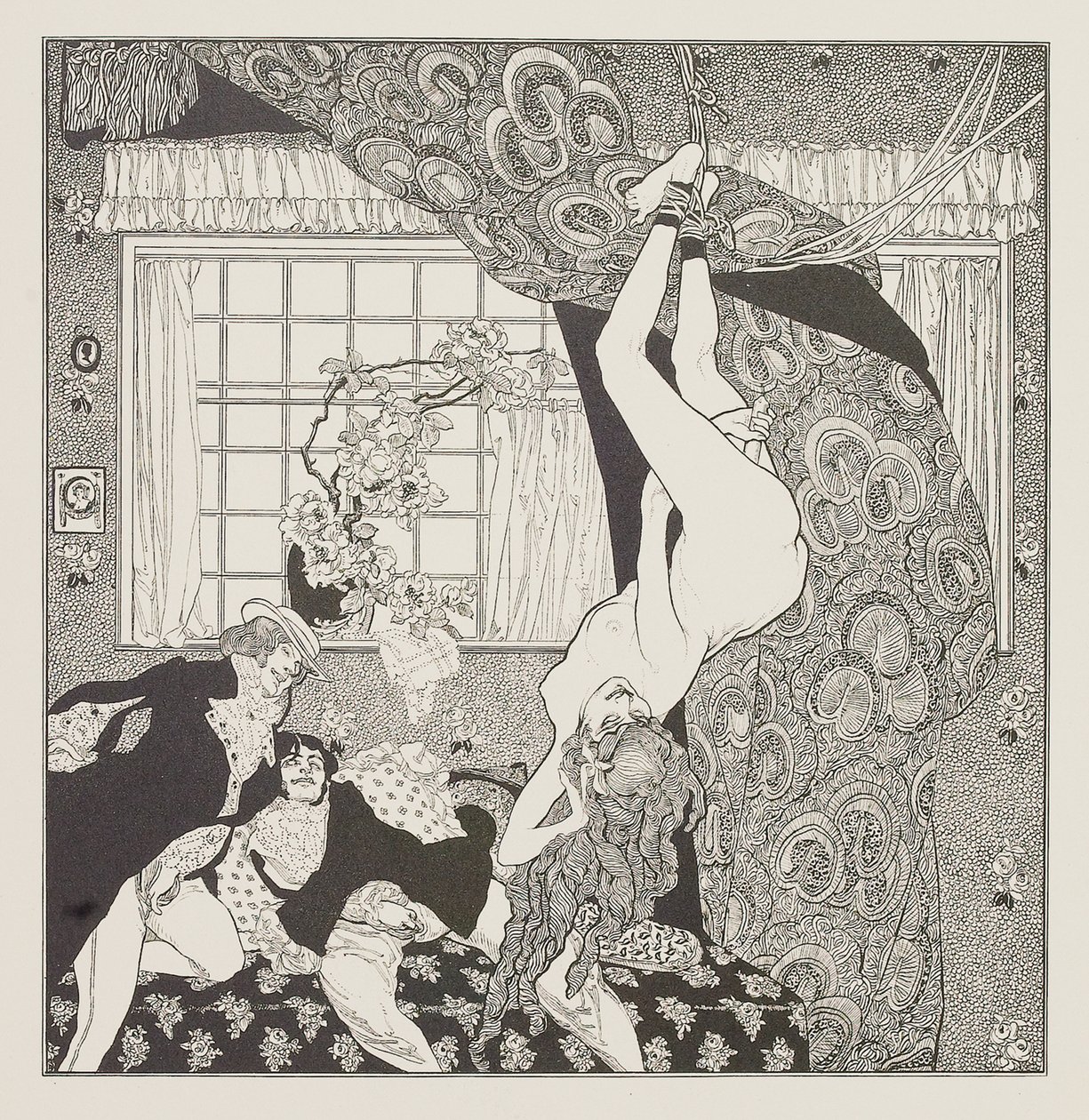 Ilustrace k Pohádkám u toaletního stolku od Choisy Le Conin od Franz von Bayros