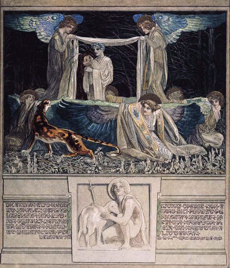 Ilustrace z Dantovy Božské komedie, Inferno, 1921 (wc na papíře) od Franz von Bayros