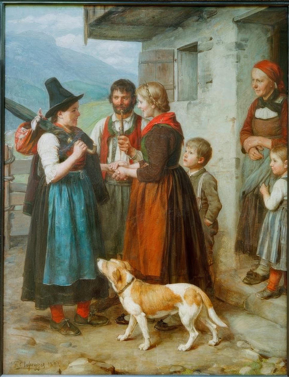 Vítání hostů od Franz von Defregger