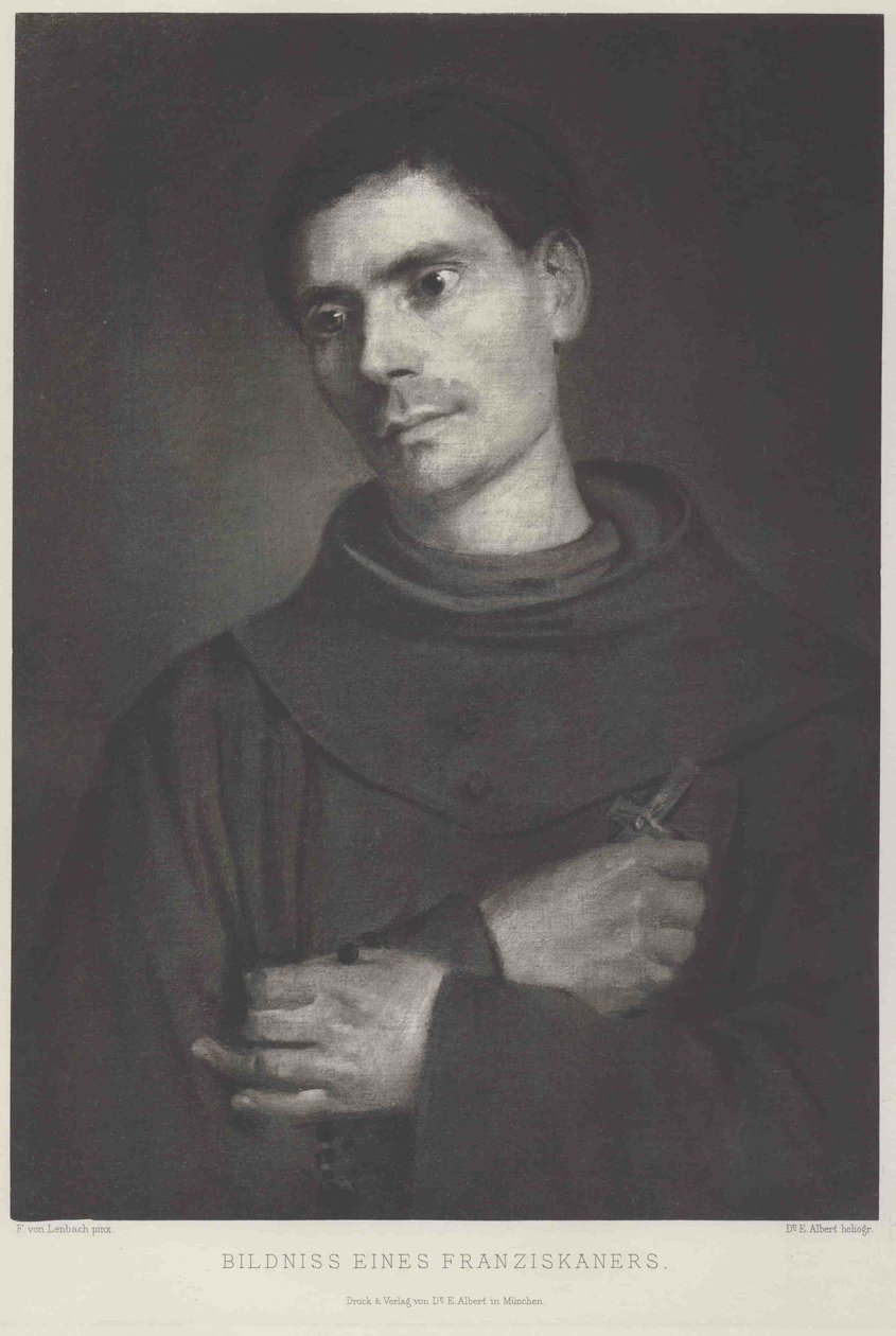 Portrét františkánského mnicha od Franz von Lenbach