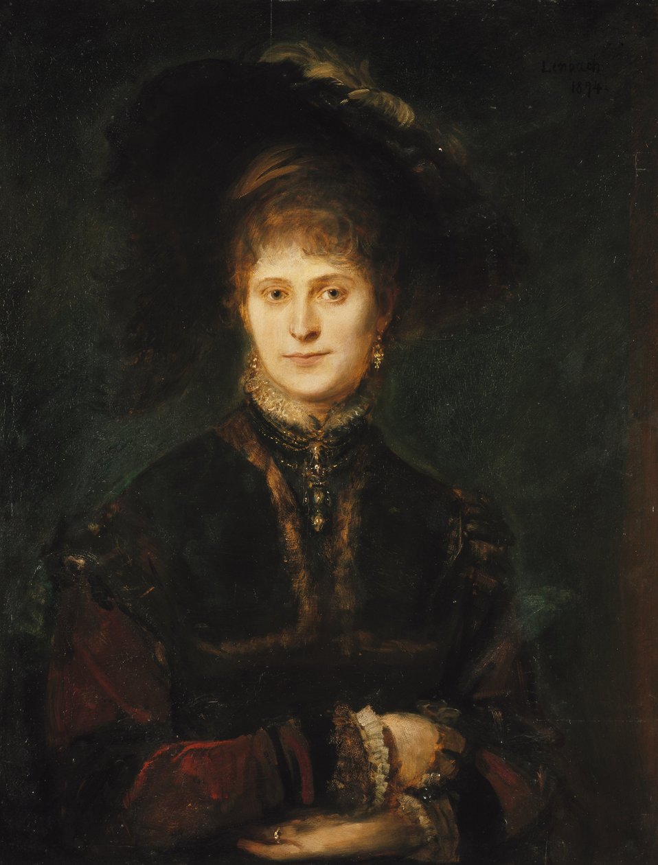 Magdalena Plachová (?) od Franz von Lenbach