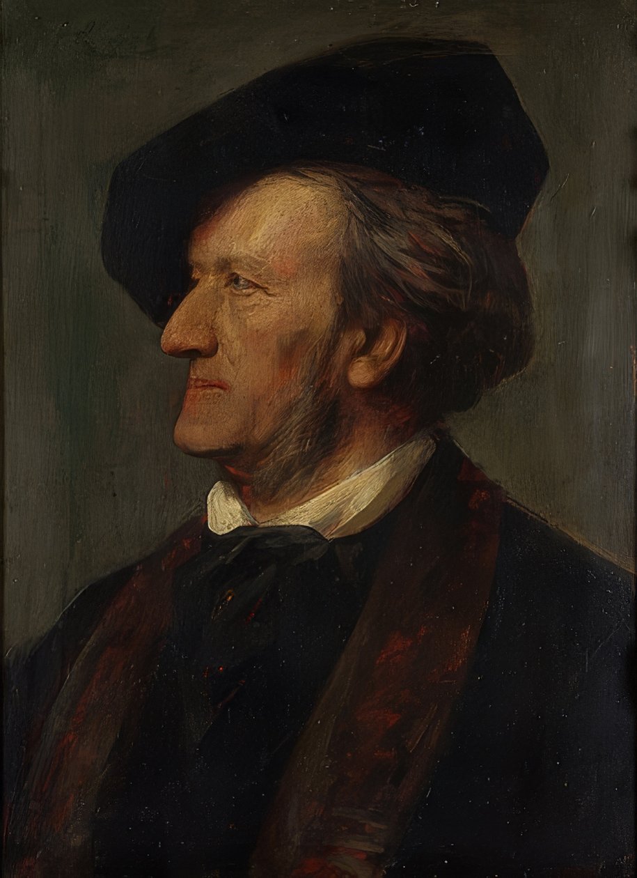 Portrét skladatele Richarda Wagnera (1813-1883). 1871 od Franz von Lenbach