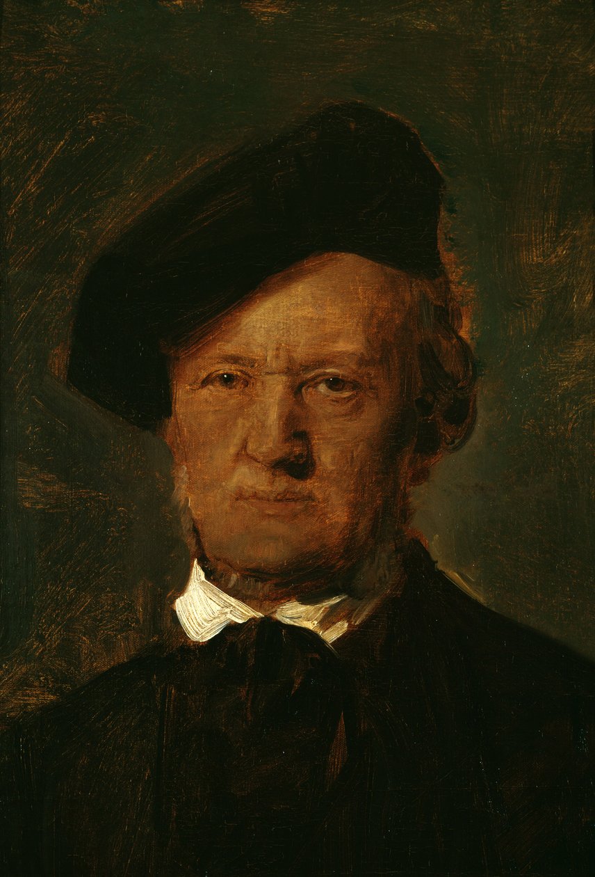 Richard Wagner s baretem od Franz von Lenbach