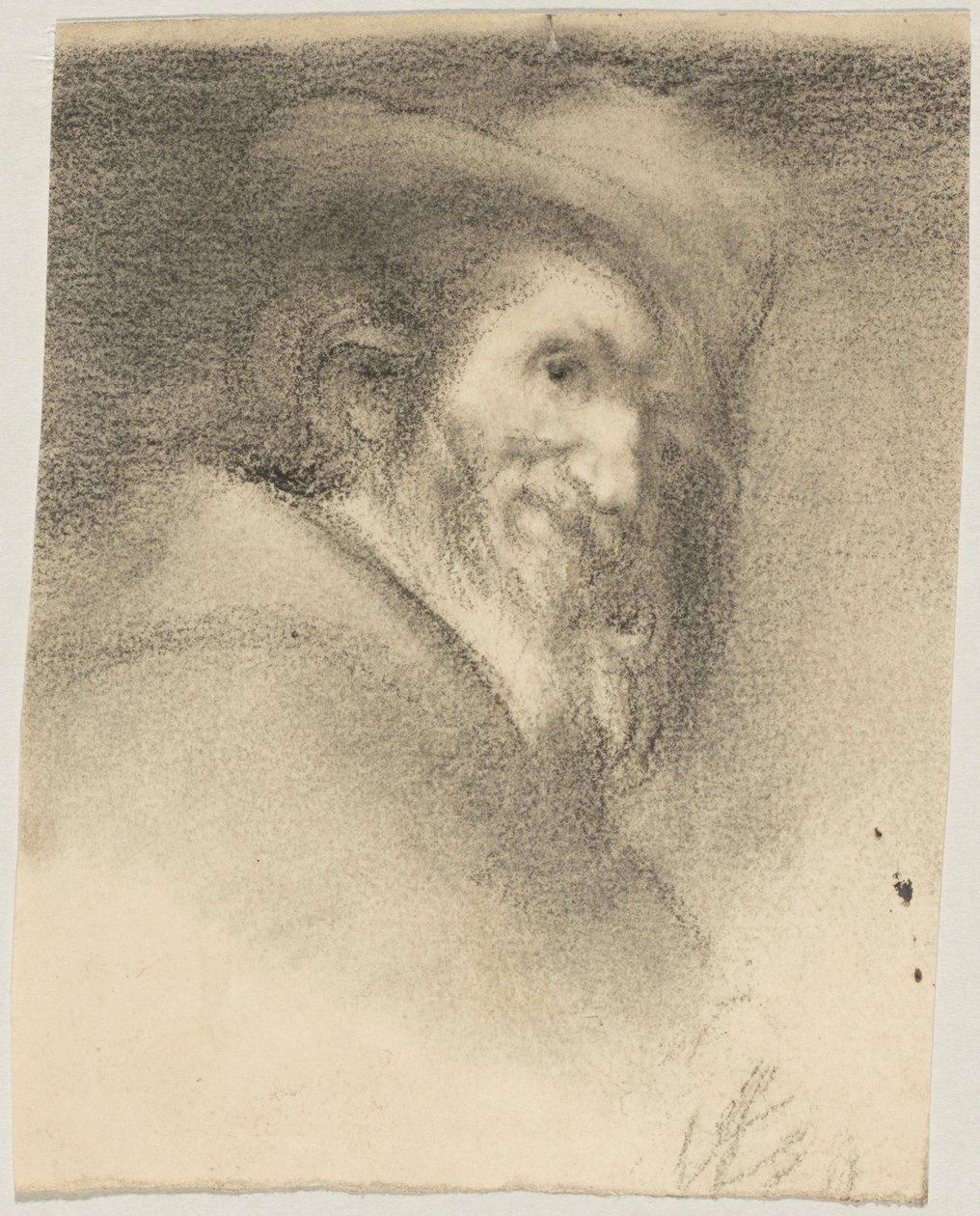 Skica podle Vásqueze; hlava Menippa; originál: Madrid, Prado od Franz von Lenbach