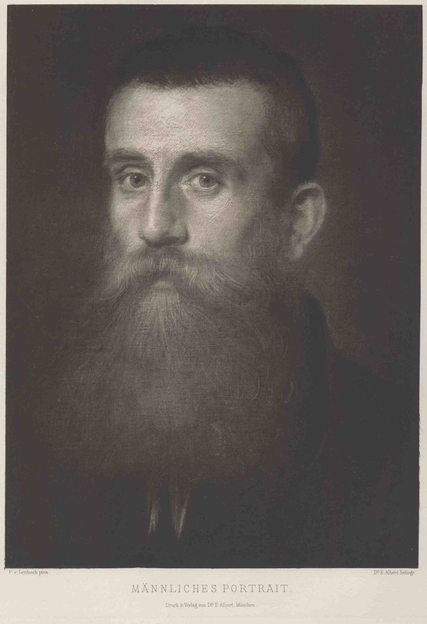 Záhlaví studie od Franz von Lenbach