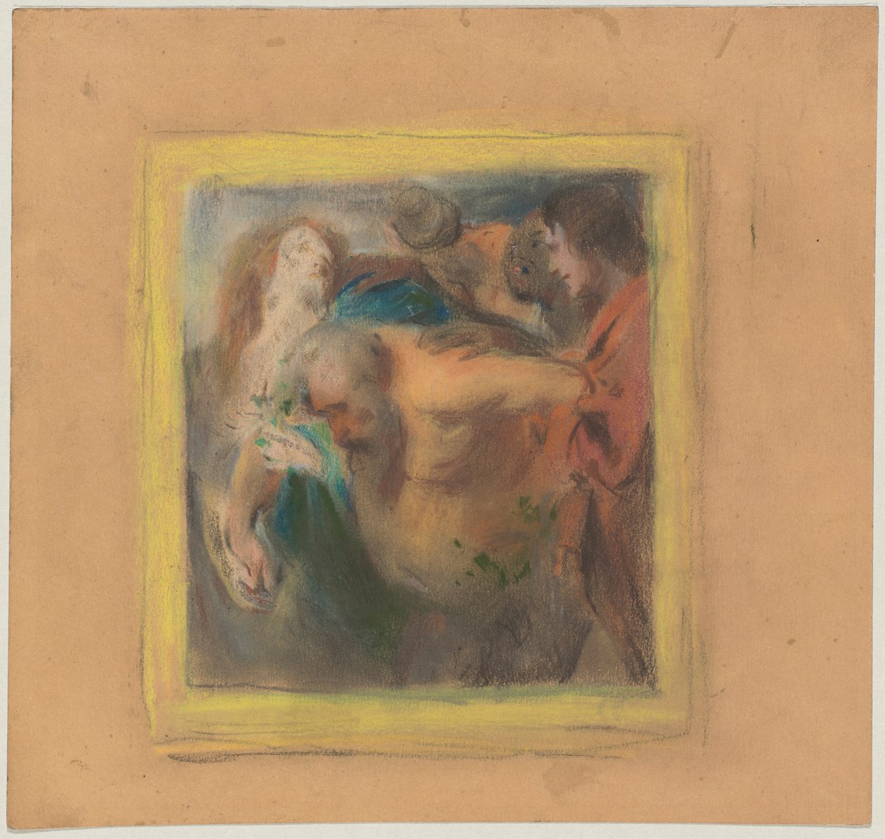 Trunkener Silen; nach Rubens, freie Variation od Franz von Lenbach