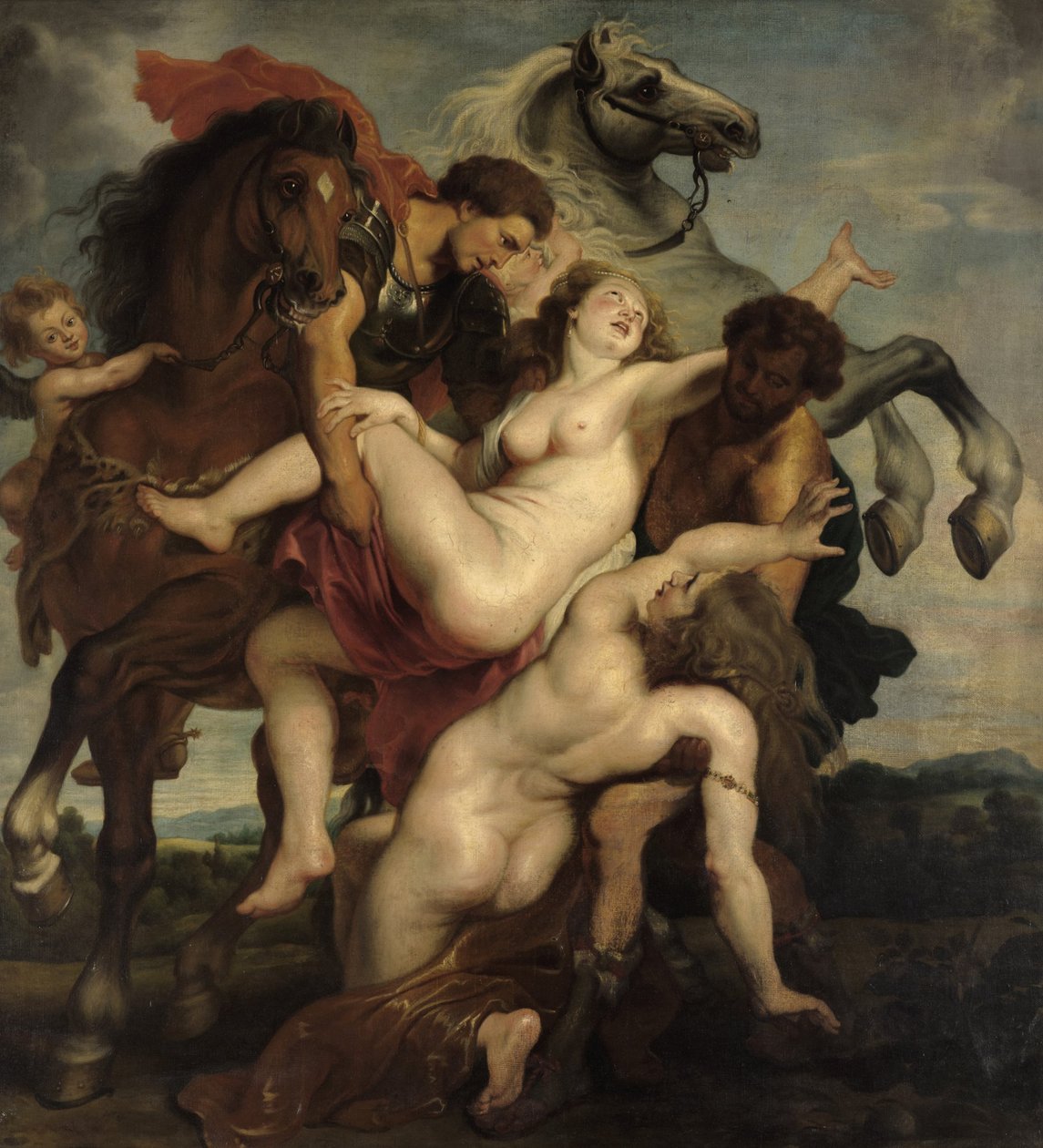 Leucipovy dcery, kopie podle Rubensova obrazu v Mnichově od Franz von Lenbach, Peter Paul Rubens