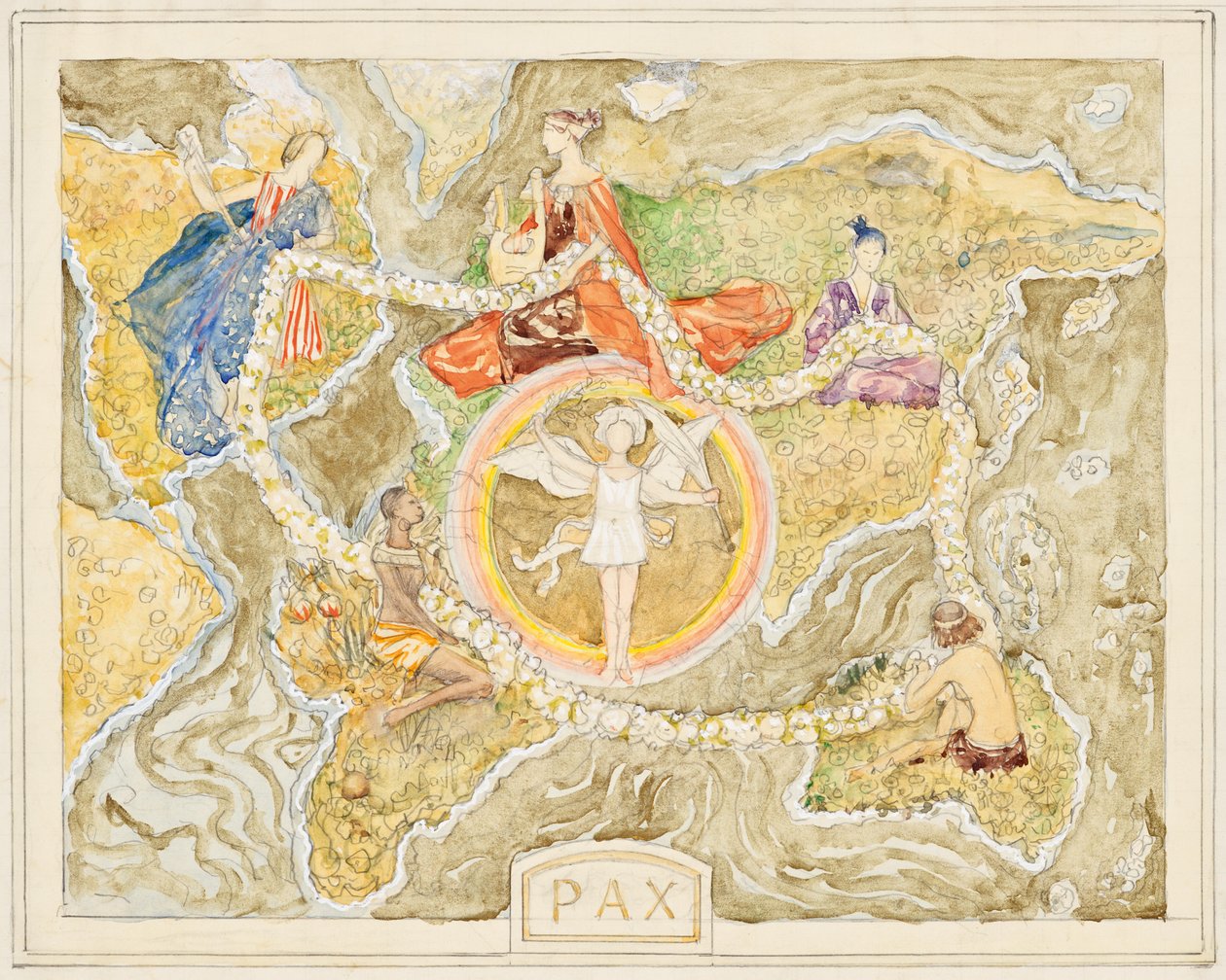 Pax (návrh na gobelín) od Franz von Matsch