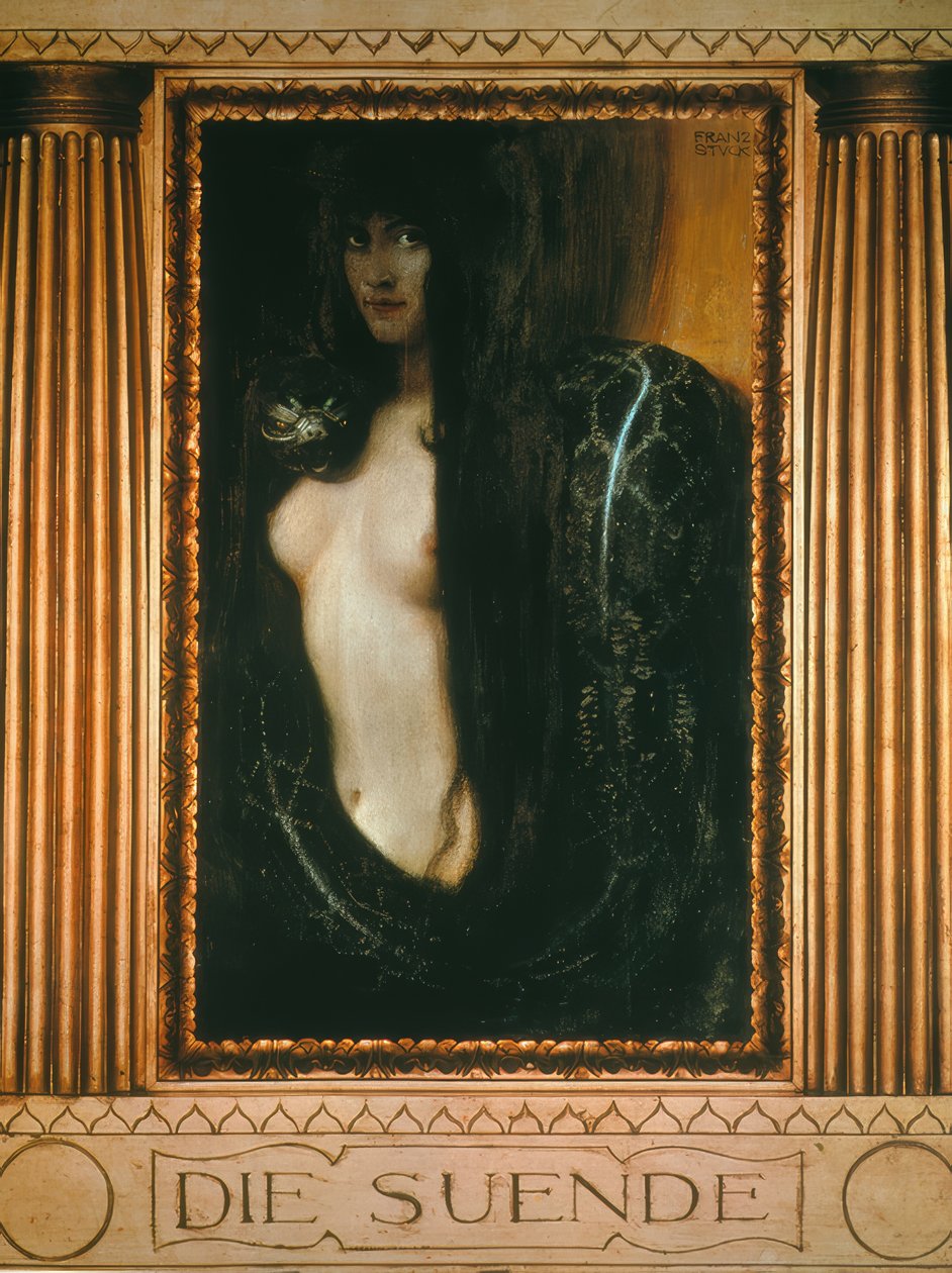 Hřích od Franz von Stuck