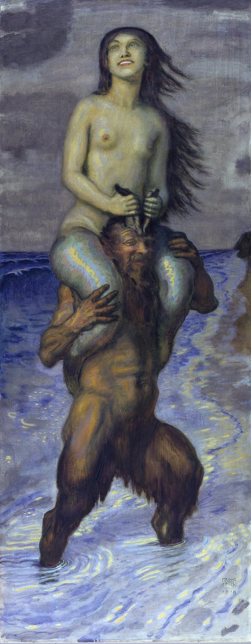 Faun a mořská panna od Franz von Stuck