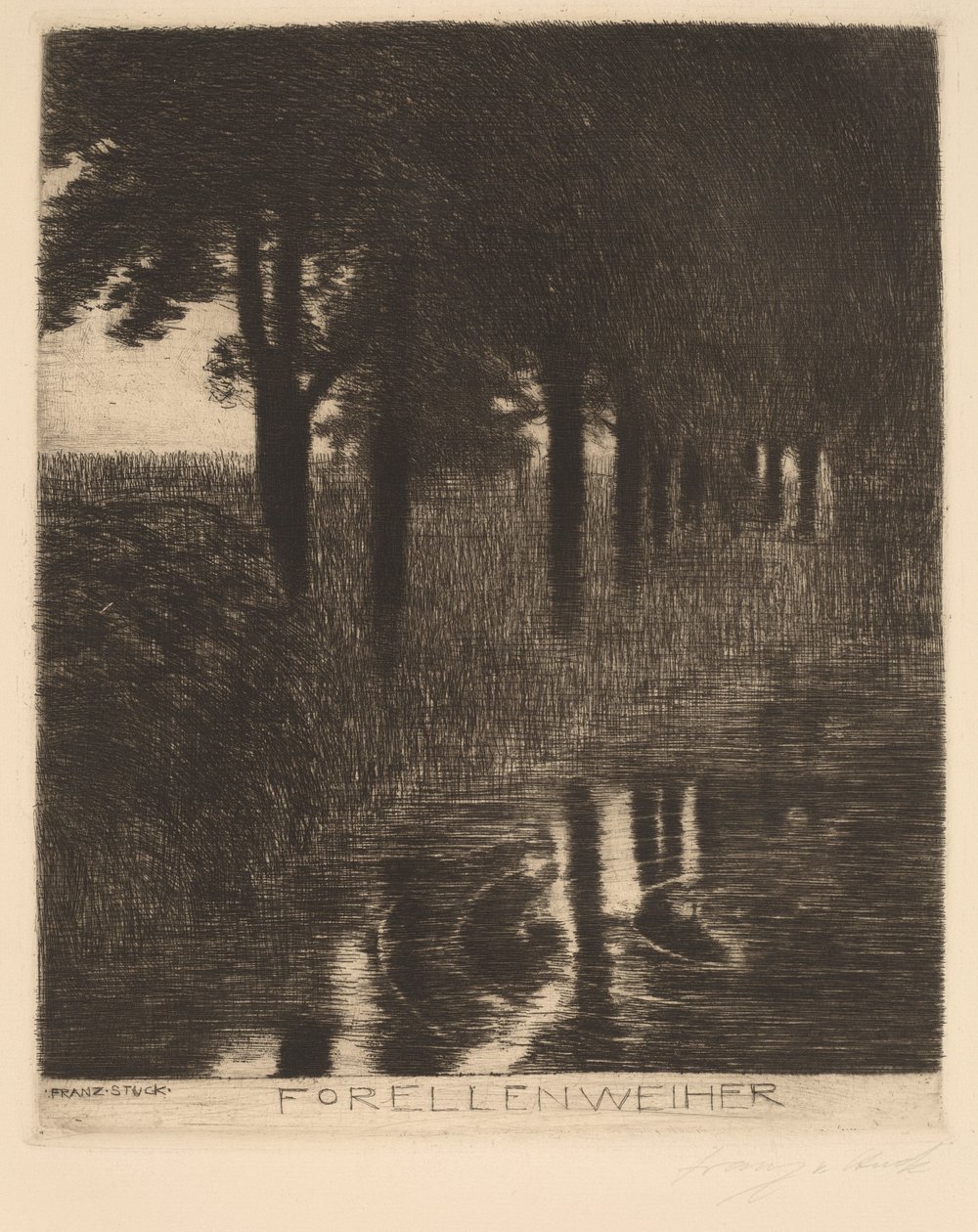 Pstruhový rybník od Franz von Stuck
