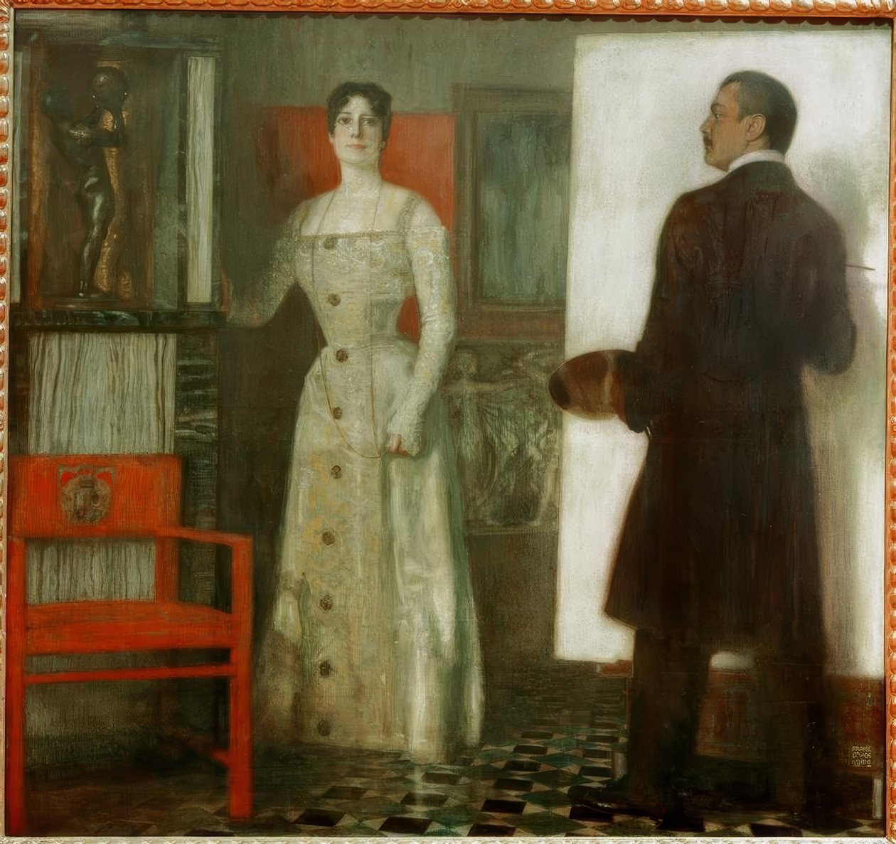 Franz a Mary Stuck ve studiu od Franz von Stuck
