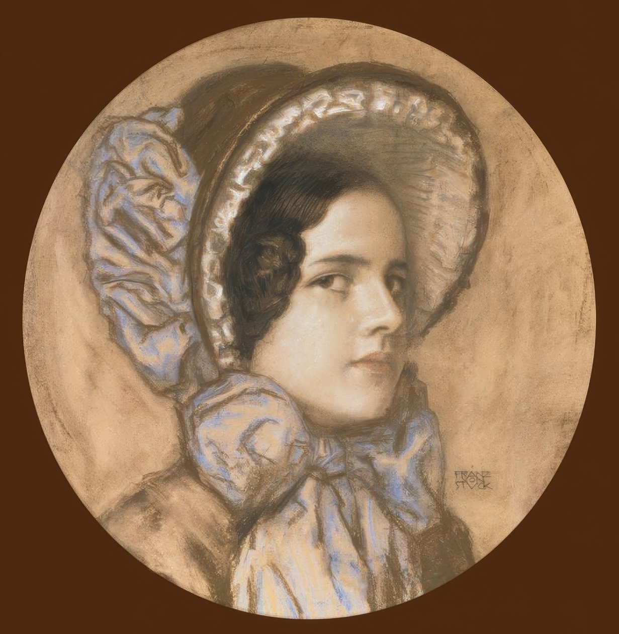 Franz v. Štuk, portrét Marie / pastel od Franz von Stuck