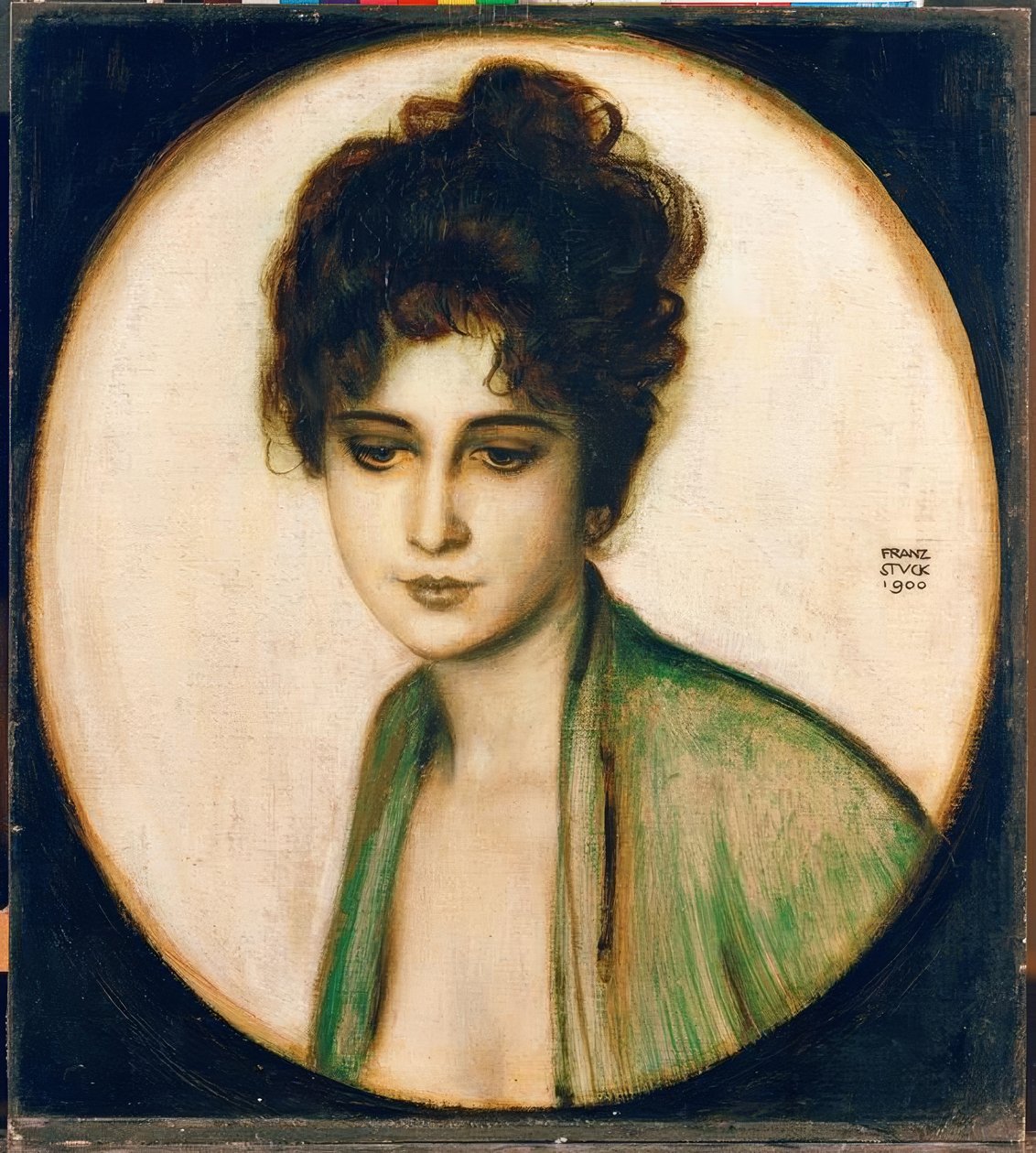 Franz von Stuck, portrét paní Feez / obraz, 1900 od Franz von Stuck