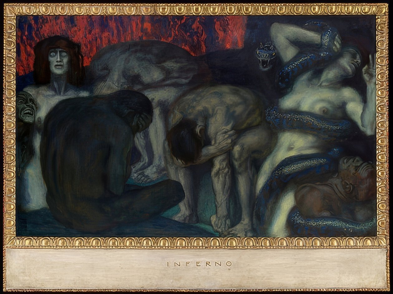 Peklo. 1908 od Franz von Stuck