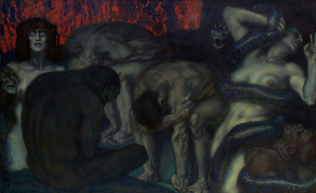 Inferno, 1908. od Franz von Stuck