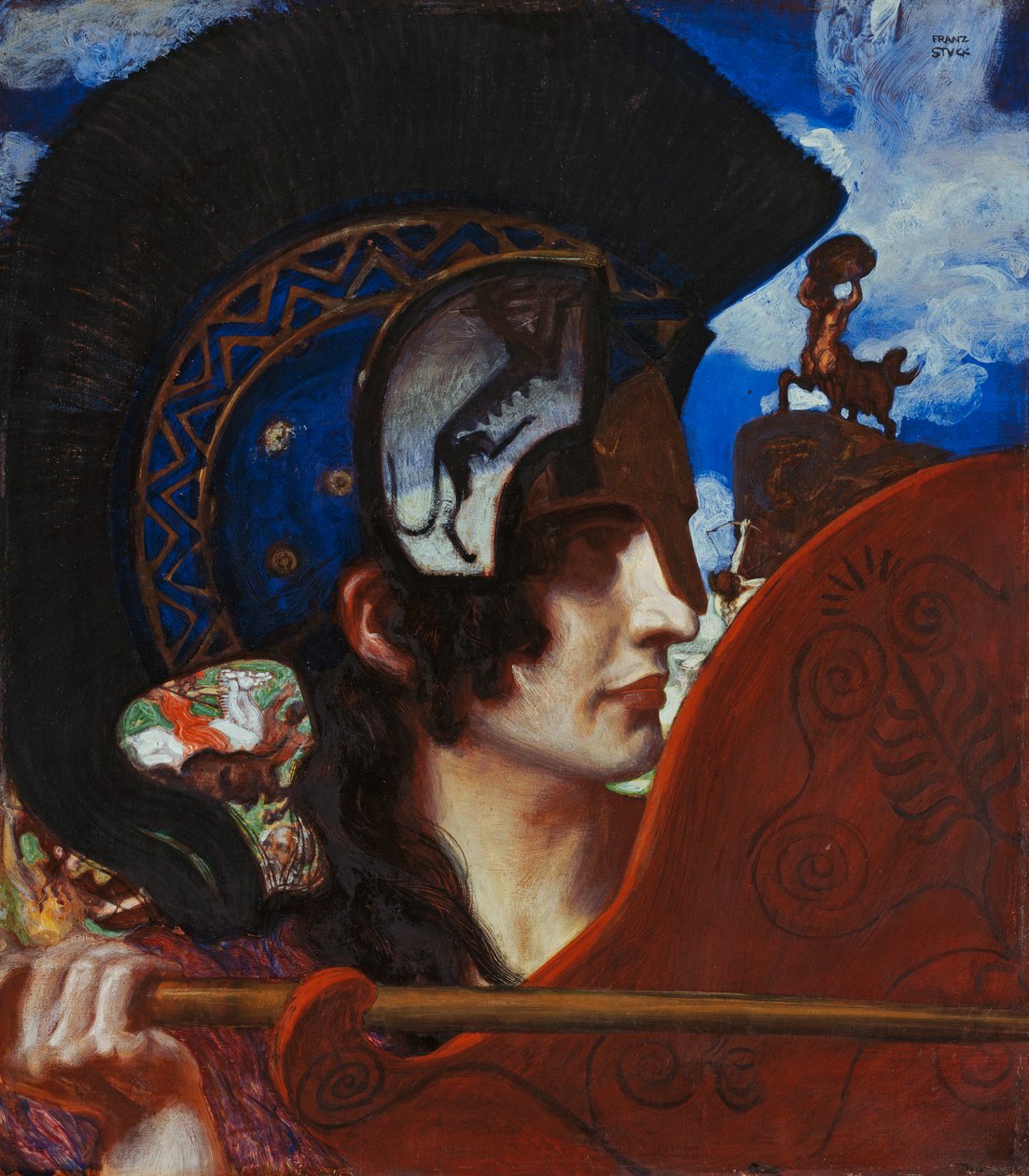 Bojující Amazonka od Franz von Stuck