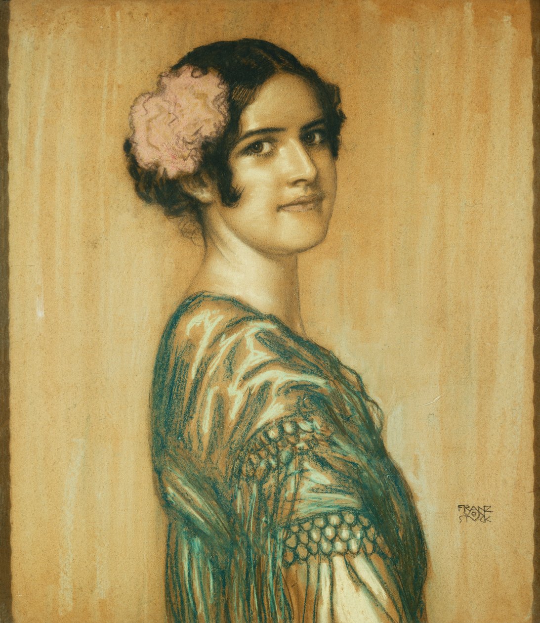 Portrét Marie, umělcovy dcery, jako španělské dámy, od Franz von Stuck