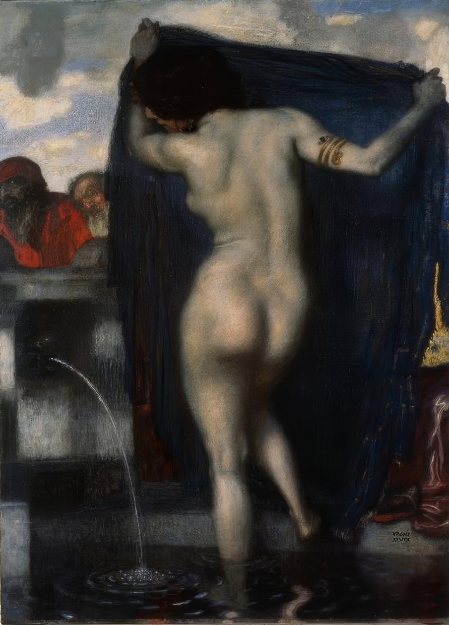 Susanna ve vaně od Franz von Stuck