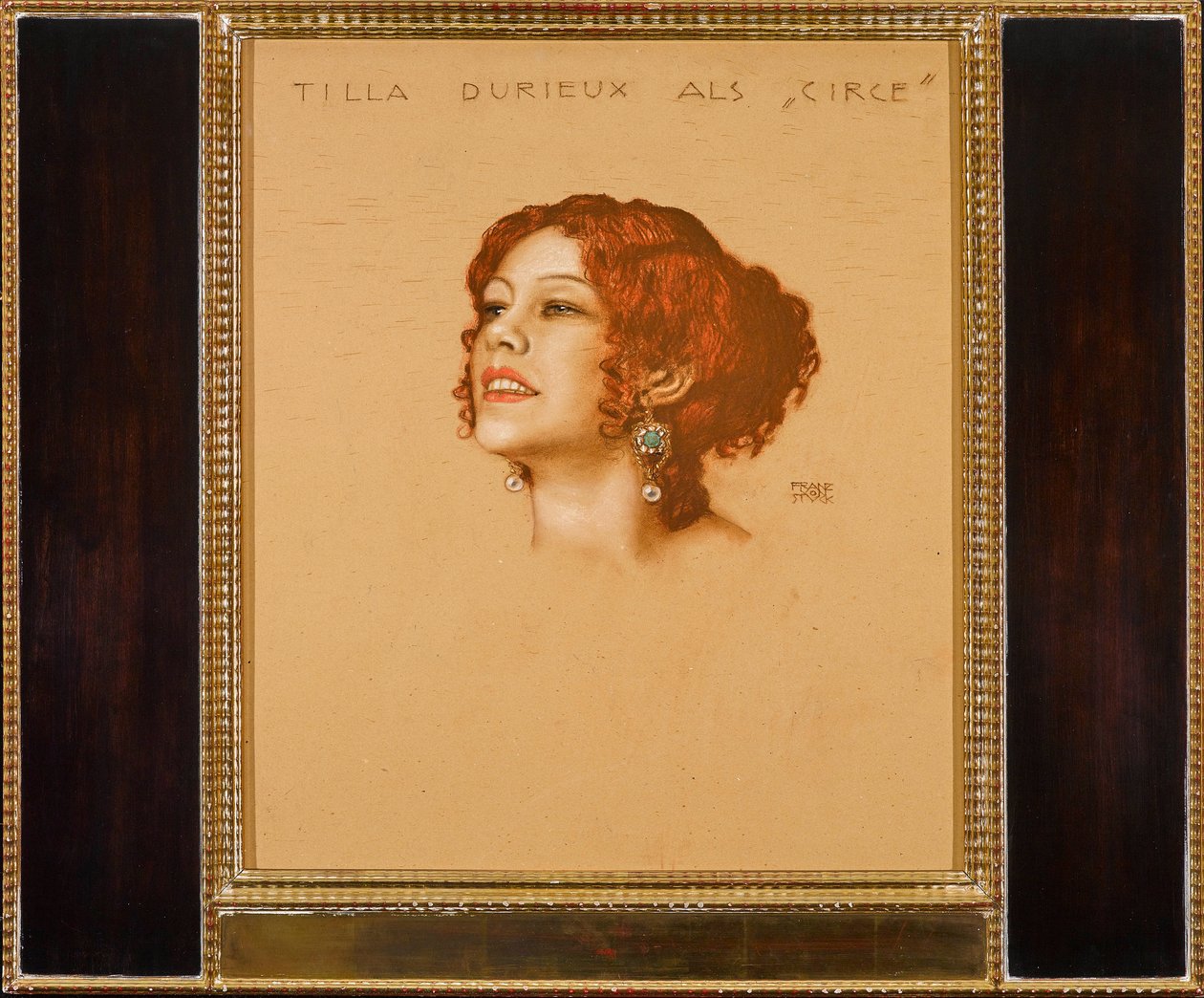 Tilla Durieux (1880-1971) jako Circe - Franz-Ritter (Franz Ritter) von Stuck (1863-1928). Pastel na kartonu od Franz von Stuck