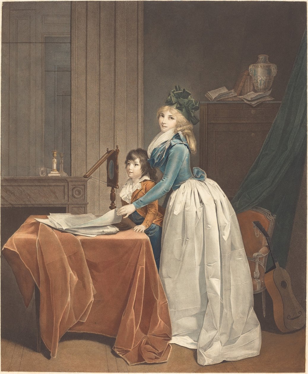 The Optical Viewer, c.1793 (leptání a mytí) od Fréderic Cazenave