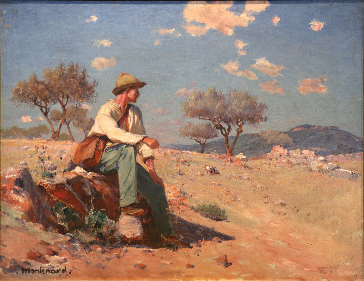 Farmář na vesnici Bessoise od Frederic Montenard