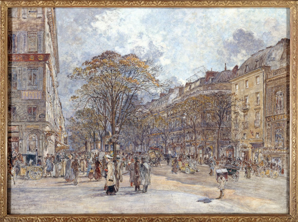 Francouzsky: Boulevard des Italiens, ranní pohled od Frederic Anatole Houbron
