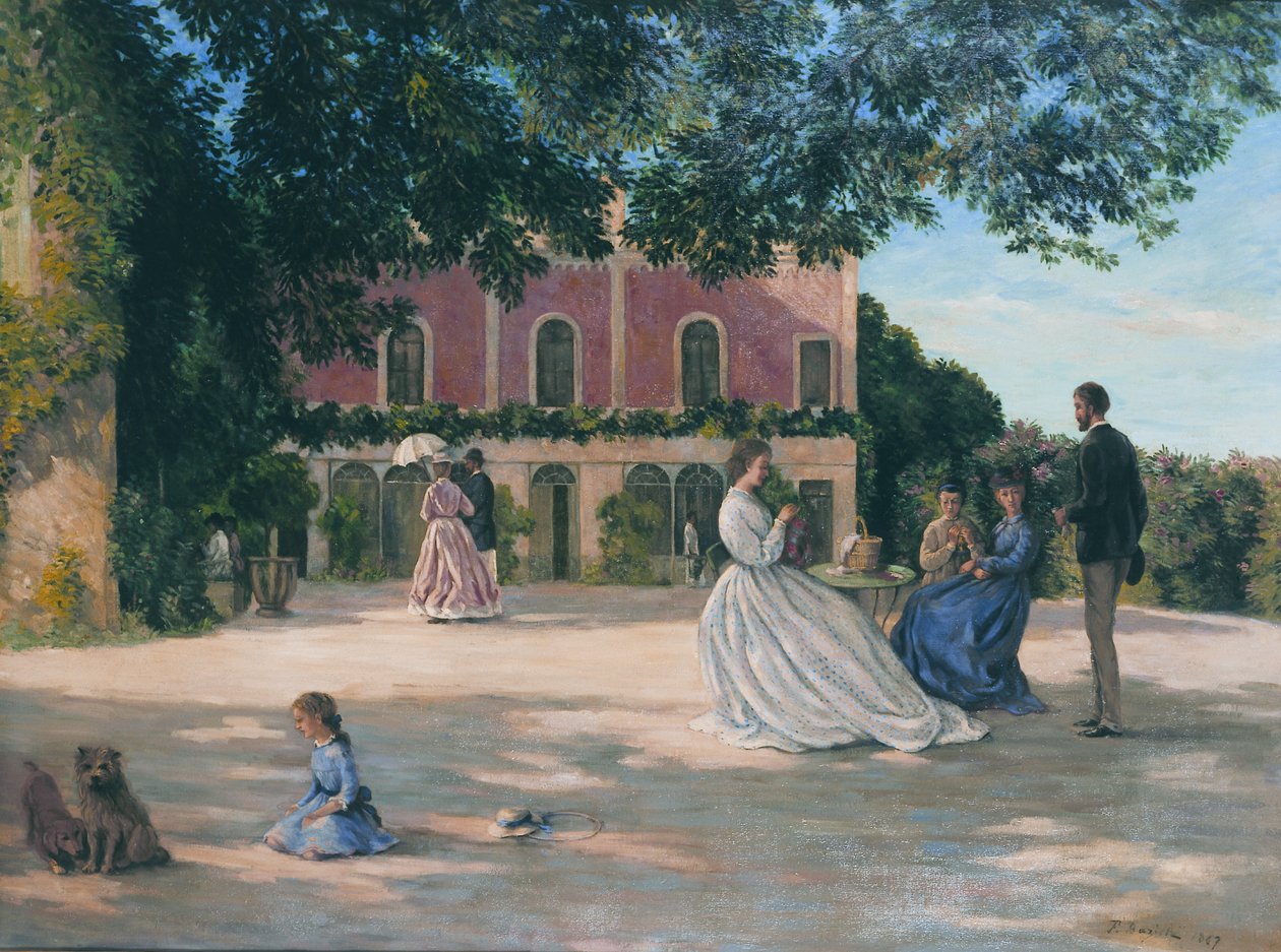 Francouzsky: La Terrasse de Méric od Frédéric Bazille