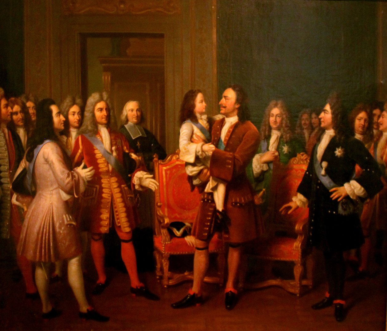 Ludvík Hersent - Petr I. Ruský a Ludvík XV. Francouzský od Frédéric Bazille