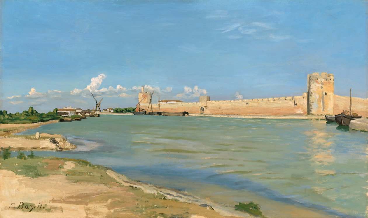Západní hradby v Aigues-Mortes od Frédéric Bazille