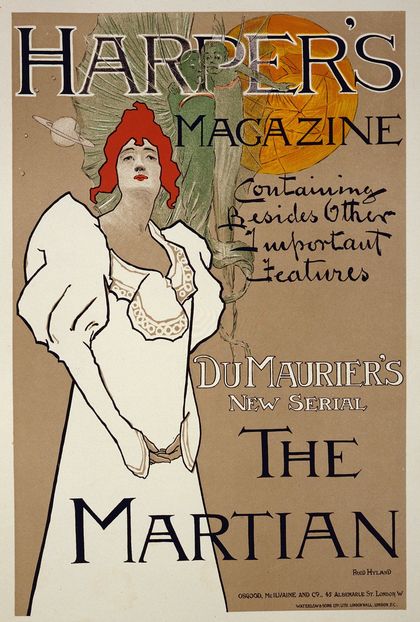 Ilustrace na obálce časopisu Harpers s Marťanem od DuMauriera, 1898 od Fred Hyland