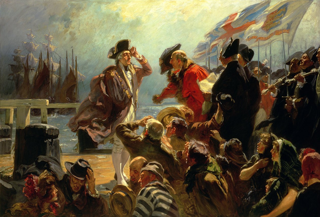 Návrat Nelsona, hrdiny, kolem roku 1909 (olej na plátně) od Fred Roe