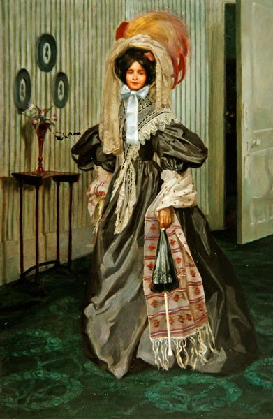 Priscilla, kolem roku 1899 (olej na plátně) od Freda Hansard