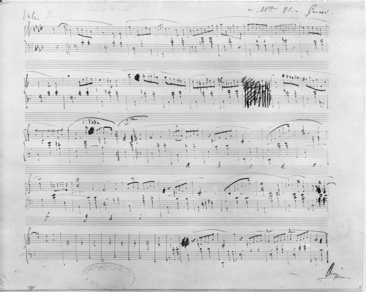 Ms.117, Valčík f moll, Opus 70, číslo 2, věnované Elise Gavardové od Frederic Chopin