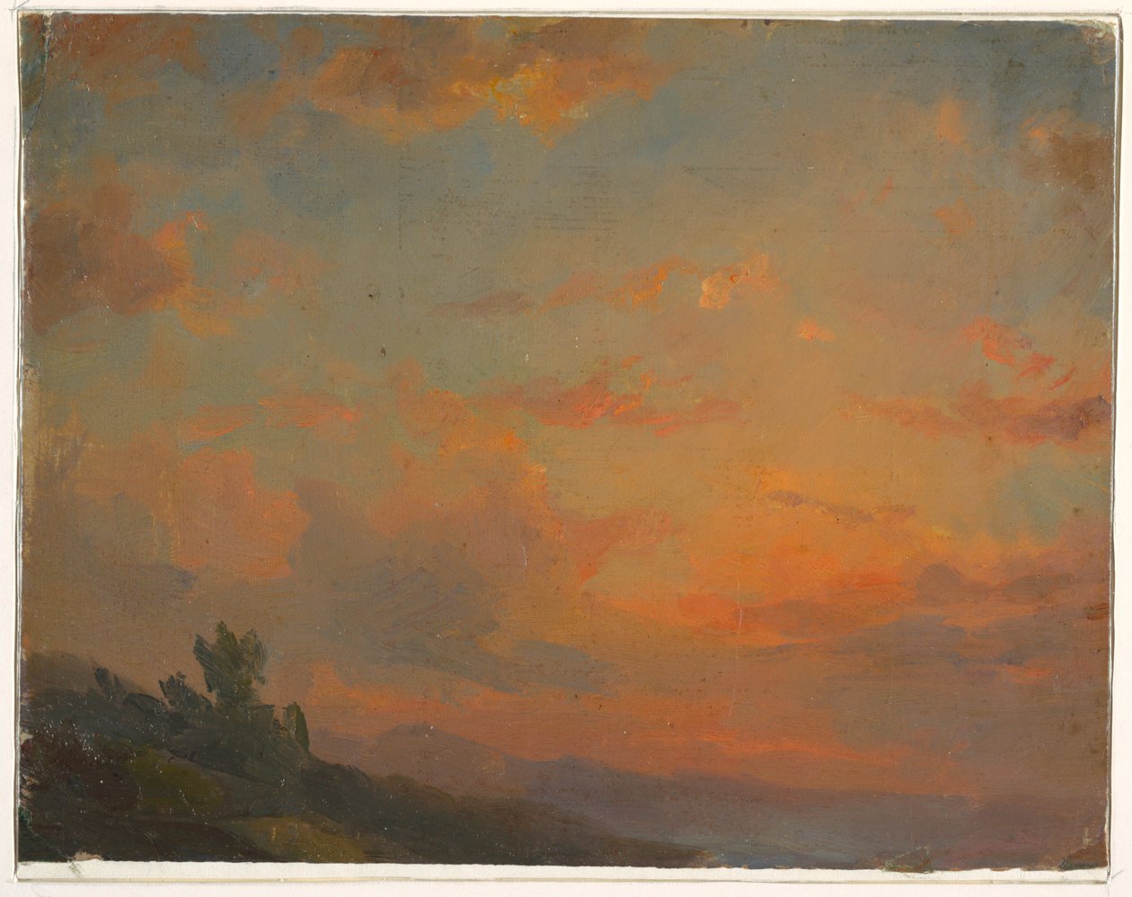 Cloudová studie, západ slunce od Frederic Edwin Church