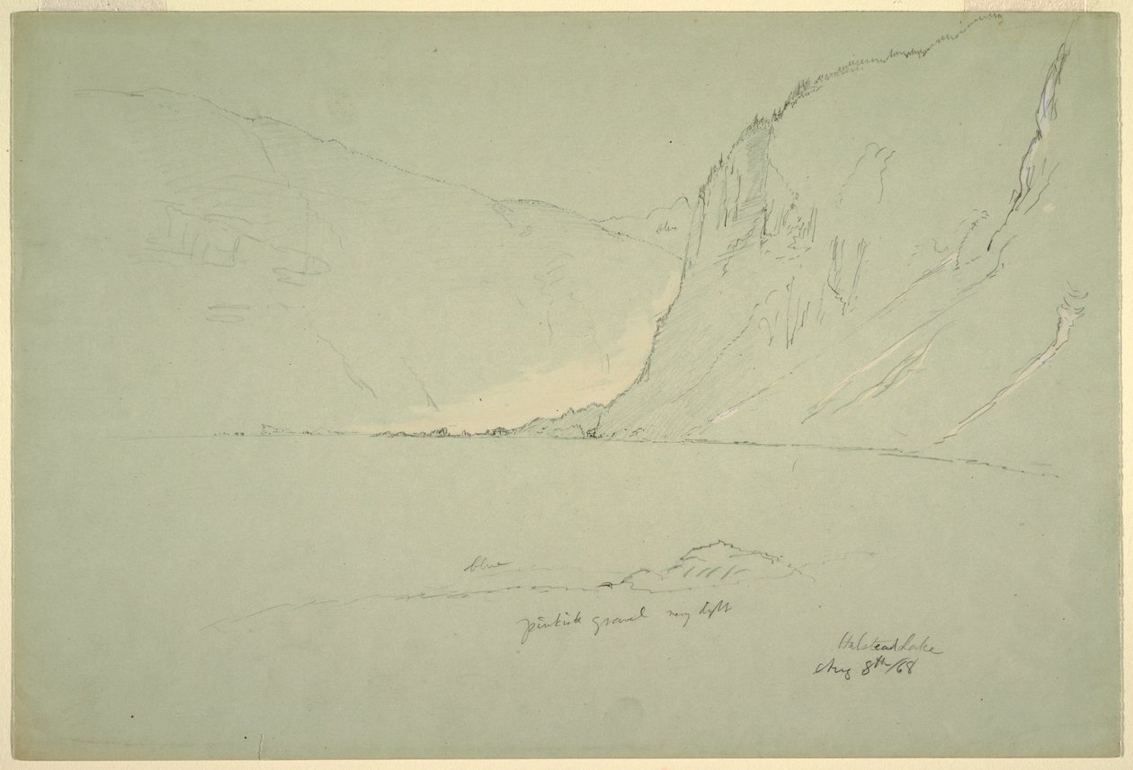 Kresba, Krajiny poblíž Rakouska, 5. srpna 1868 od Frederic Edwin Church