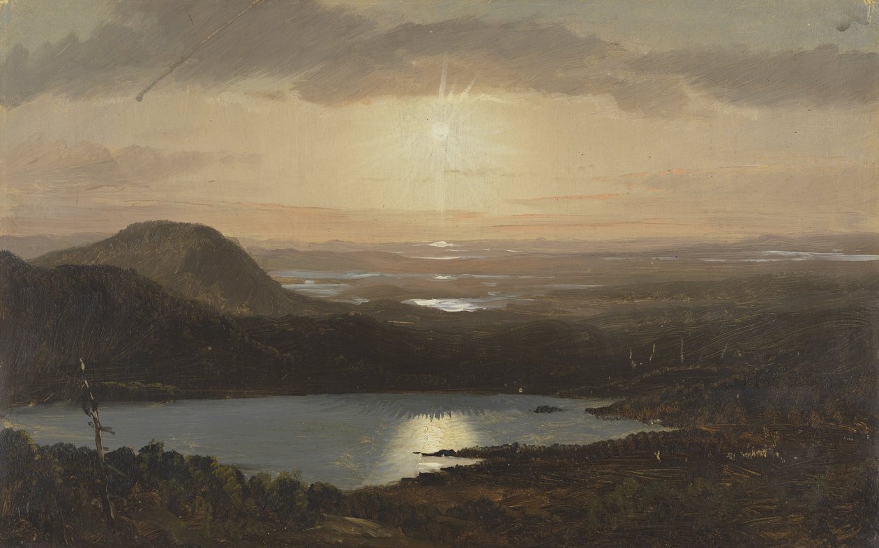Eagle Lake Pohled z hory Cadillac, Mount Desert Island, Maine od Frederic Edwin Church