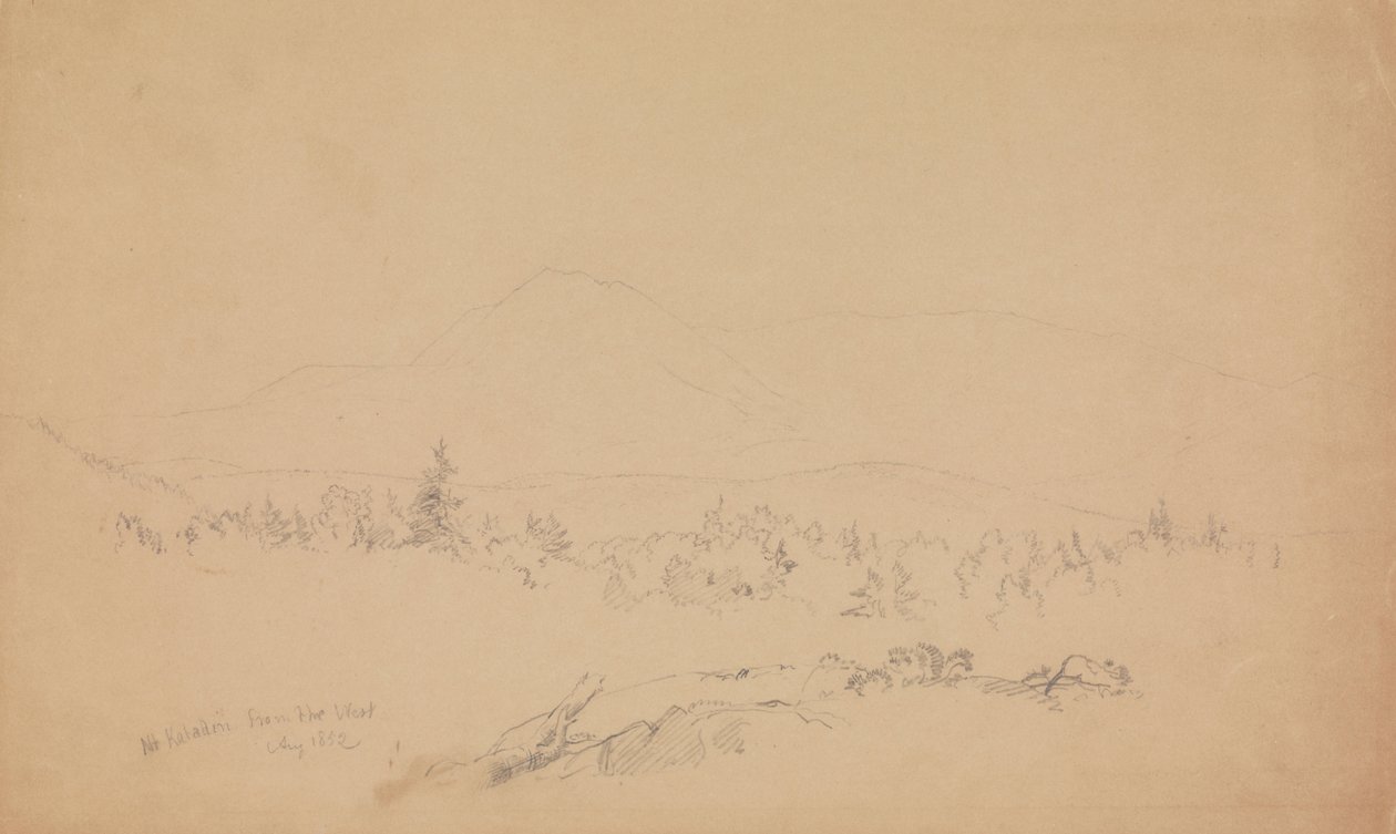 Mount Katahdin ze západu (při pohledu na západ směrem k Mount Katahdin) od Frederic Edwin Church