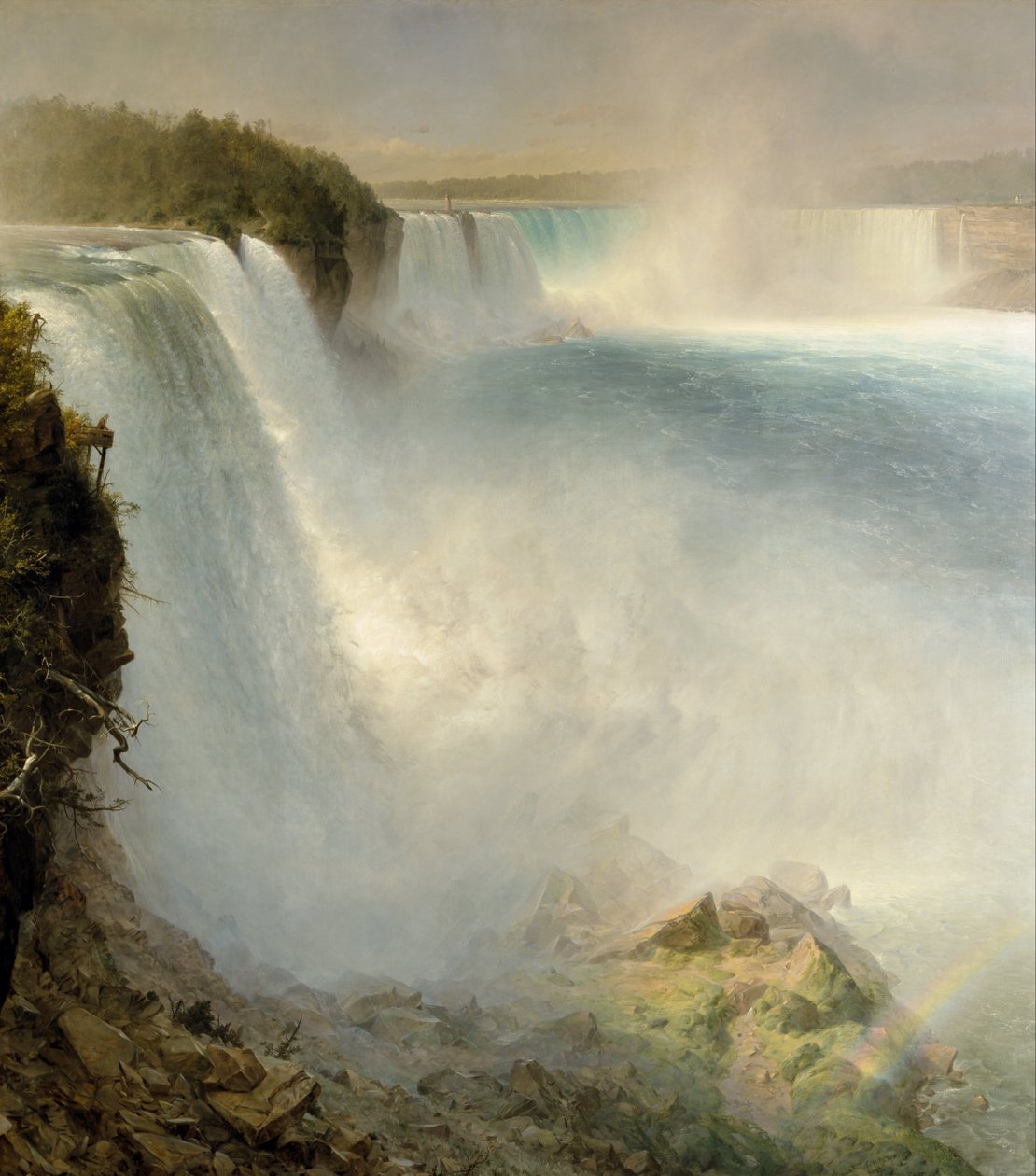 Niagarské vodopády, z americké strany od Frederic Edwin Church