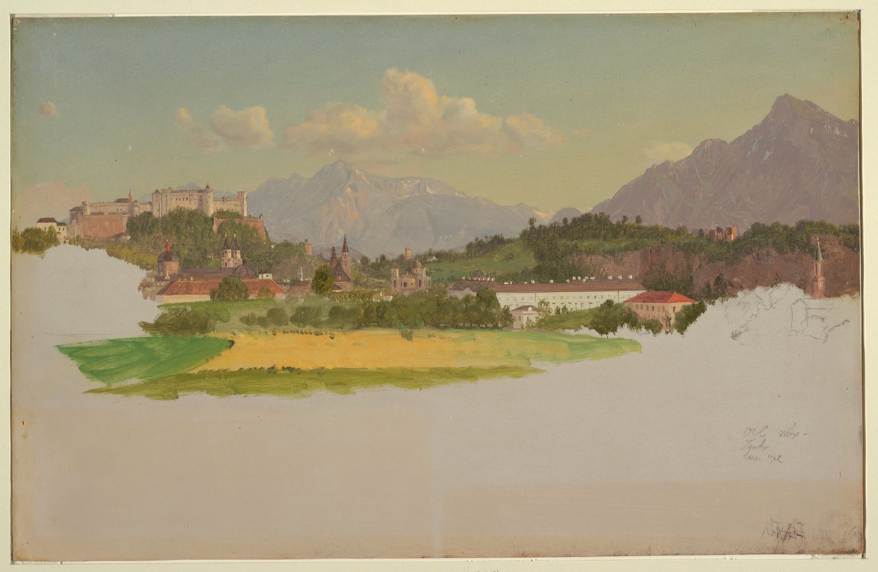 Salzburg, Rakousko od Frederic Edwin Church