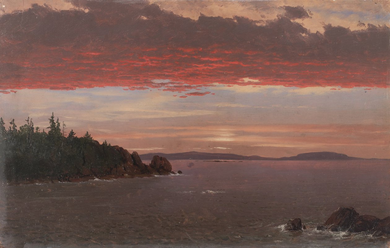 Poloostrov Schoodic z Mount Desert při východu slunce od Frederic Edwin Church