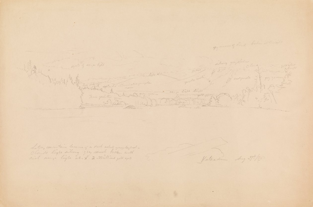 Shore of Lake and Foothills of Mount Katahdin od Frederic Edwin Church
