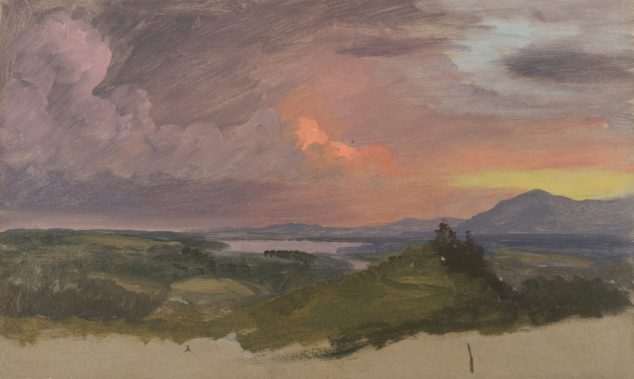 Západ slunce v údolí Hudson od Frederic Edwin Church
