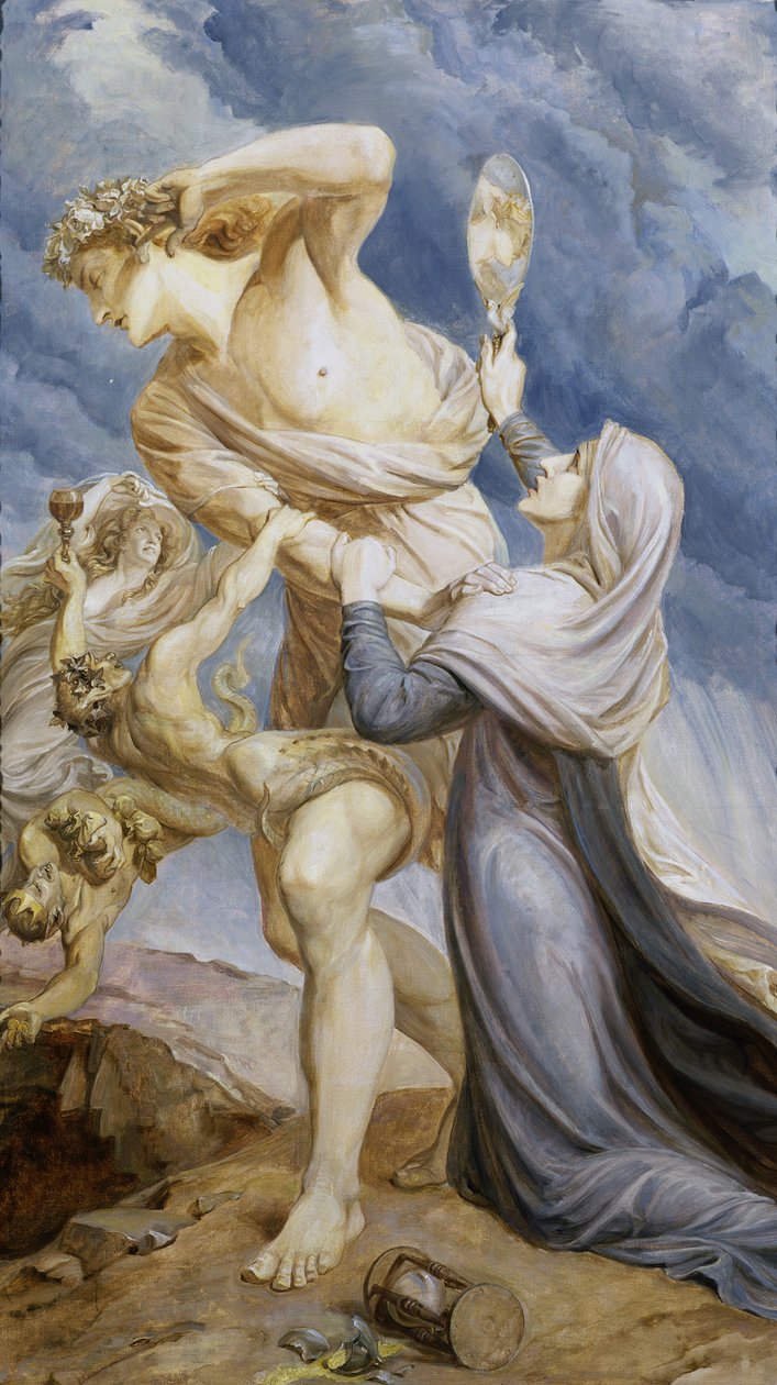 Člověk odpuzuje Výzvu svědomí, 1910 od Frederic James Shields