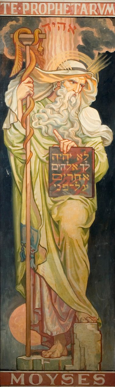 Proroci ze Starého zákona: Mojžíš, kolem roku 1910 od Frederic James Shields