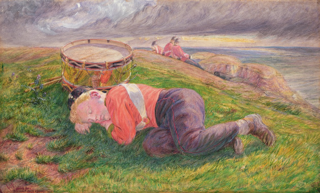 Skica k filmu "Sen bubeníka" (viz 22623) od Frederic James Shields