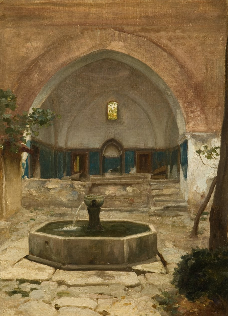 Zničená mešita, Broussai, 1867 od Frederic Leighton