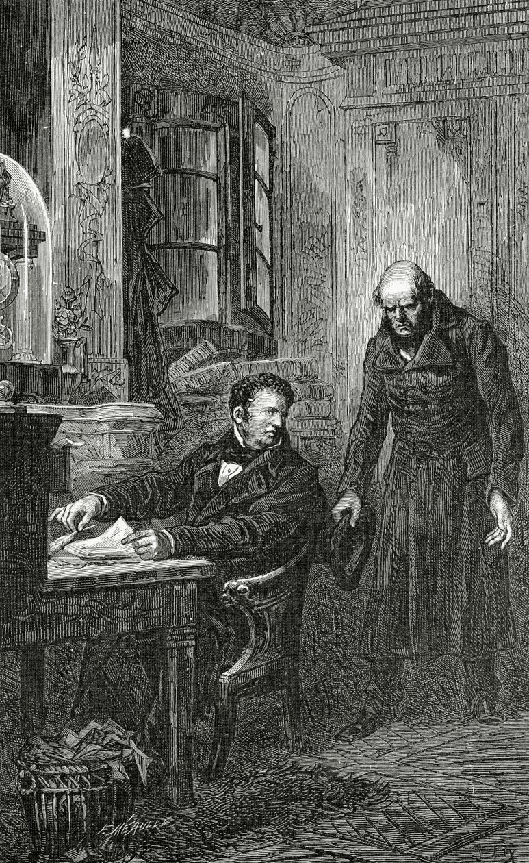 Ilustrace z Les Misérables, 19. století (č. rytina) od Frederic Theodore Lix